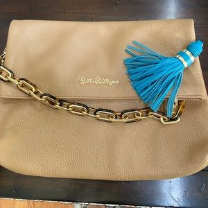 Lilly Pulitzer Clutch with chain shoulder strap